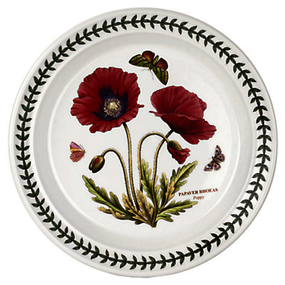 Portmeirion Botanic Garden Poppy Plate, Dia.20cm, Seconds Portmeirion Botanic Garden Poppy Plate, Dia.20cm, Seconds